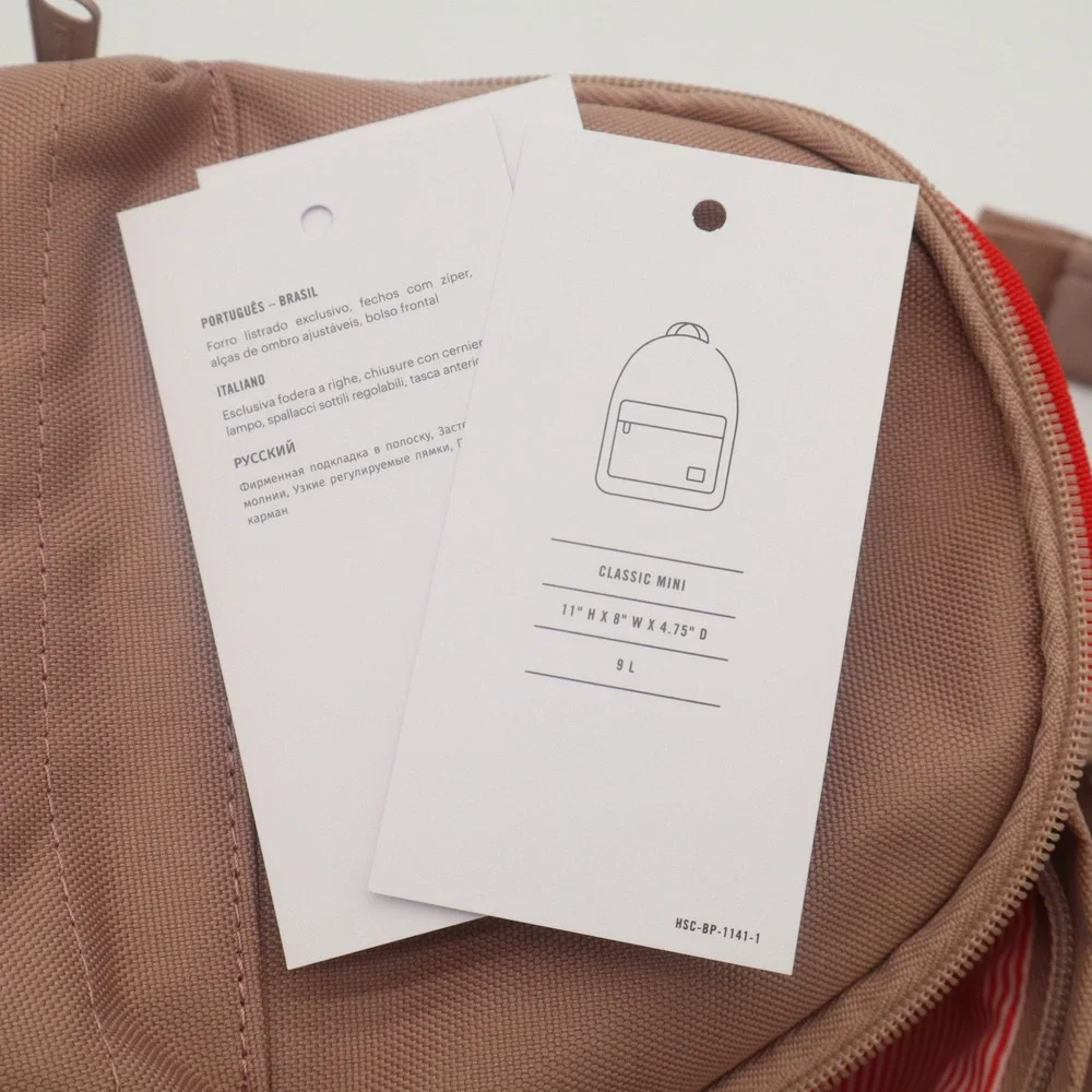Herschel Supply Co Nova Mini Backpack Ash Rose Pink Canvas Small Travel Bag - Picture 13 of 15